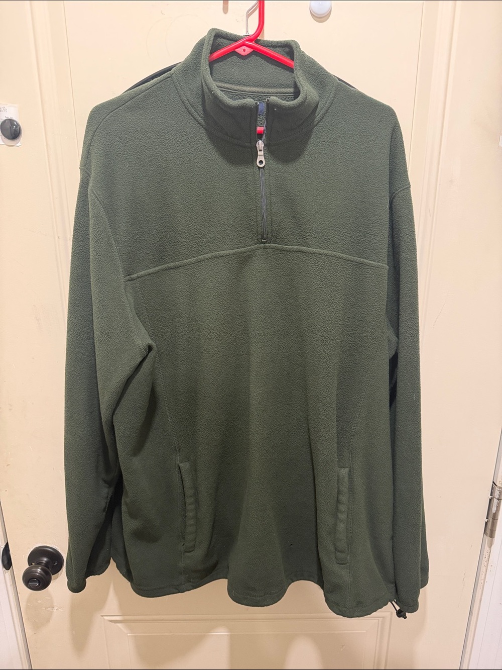 croft & barrow Olive Green Half-Zip Fleece Pullover
